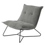 Fauteuil Tutu Microfibre - Microfibre Ranu: Gris foncé - Sans repose-pieds - Sans accoudoirs