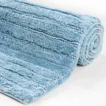 Badematte Cotton Stripe Baumwolle - Blau - 70 x 120 cm