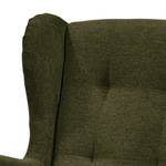 Fauteuil Marson Tissu, microfibre - Microfibre Salvo: Vert olive - Sans repose-pieds