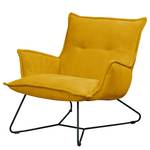 Fauteuil Tutu Microfibre - Microfibre Ranu: Jaune moutarde - Sans repose-pieds - Avec accoudoirs