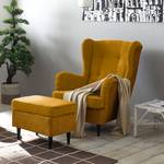 Fauteuil Marson Tissu, microfibre - Microfibre Salvo: Ocre - Sans repose-pieds