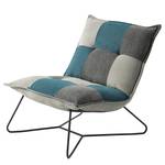 Fauteuil Tutu Microfibre - Microfibre Ranu Patchwork: Denim / Gris - Avec repose-pieds - Sans accoudoirs