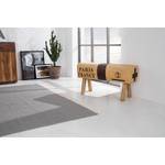 Sitzbank Wilmore Canvas & Echtleder / Eukalyptus massiv - Creme & Braun / Braun