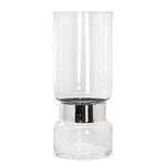 Vase en verre Max Verre cristallin avec bord aspect platine - Argenté - Hauteur : 43 cm