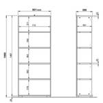 Étagère de bureau GW-Profi 2.0 Graphite - Hauteur : 200 cm