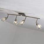 LED-Deckenleuchte Easy Fix VII Klarglas / Stahl - 4-flammig