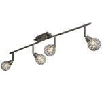 LED-plafondlamp Easy Fix XI transparant glas/staal - 4 lichtbronnen