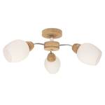 Plafondlamp Parma Wood I melkglas/eikenhout - Aantal lichtbronnen: 3
