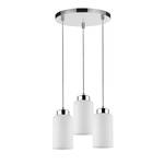 Hanglamp Bosco III melkglas/staal - 3 lichtbronnen
