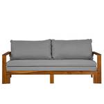 Loungebank Kogar massief acaciahout/polyester - grijs acaciahout