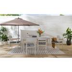 Chaises de jardin Armoy (lot de 2) Aluminium / Eucalyptus massif - Blanc / Gris