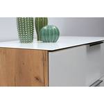 Dressoir Oakland I glas - Wit/Navarra eikenhoutkleurig