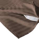 Parure de lit Valerina Satin de coton - Marron - 220 x 240 cm + 2 coussins 65 x 65 cm