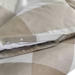 Parure de lit Nevada Satin de coton - Taupe - 220 x 240 cm + 2 coussins 65 x 65 cm