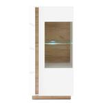 Highboard Cailla hoogglans wit/eikenhouten look - Hoogglans wit