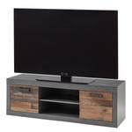 Meuble TV Buzan Imitation bois recyclé / Anthracite