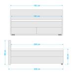 Boxspring Eminence Grijs - 180 x 200cm