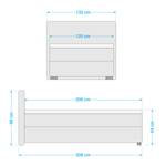 Boxspringbett Eminence Anthrazit - 120 x 200cm