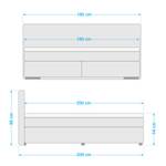 Lit boxspring Wellton Gris - 180 x 200cm