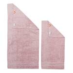 Set handdoeken Uni (6-delig) katoen - Oud pink