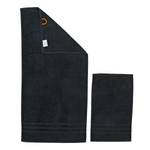Set handdoeken Uni III (4-delig) katoen - Zwart