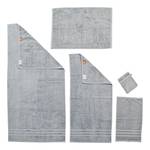 Set handdoeken Uni (5-delig) katoen - Zilver