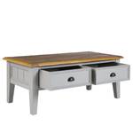 Table basse Lavalle Partiellement en pin massif - Pin / Gris clair