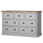 Commode Lavalle I Partiellement en pin massif - Pin / Gris clair