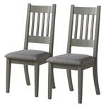 Chaises Lavalle (lot de 2) Pin massif - Gris clair / Gris