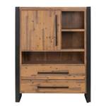 Highboard Urban Industry II deels massief acaciahout/metaal - acaciahout/zwart