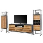 Ensemble meubles TV Barview I (3 élém.) Placage bois - Chêne / Anthracite