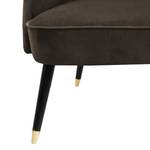 Sofa Ringford (2-Sitzer) Samt - Samt Onoli: Espresso - Gold