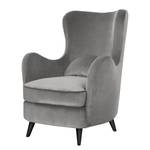 Fauteuil Moulton fluweel - Velours Onoli: Grijs