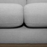 Ecksofa BOVLUND mit Longchair Strukturstoff Talta: Grau - Longchair davorstehend rechts