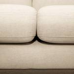 Ecksofa BOVLUND mit Longchair Strukturstoff Talta: Creme - Longchair davorstehend links