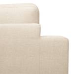 Ecksofa BOVLUND mit Longchair Strukturstoff Talta: Creme - Longchair davorstehend links