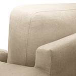 Wohnlandschaft BOVLUND Strukturstoff Talta: Creme - Longchair davorstehend rechts / Ottomane links