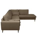 Ecksofa BOVLUND mit Ottomane Strukturstoff Talta: Beige - Ottomane davorstehend rechts