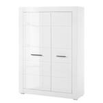 Credenza Bricktown III Bianco lucido / Bianco opaco