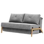 Schlafsofa Cubed Webstoff - Stoff Twist: Granite - Breite: 148 cm - Eiche Hell