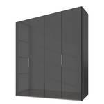 Armoire One 210 Graphite / Verre noir - 200 x 216 cm