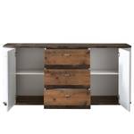 Sideboard Karlsburg Hochglanz Weiß / Altholz Dekor