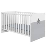 Lit bébé Rocky Blanc - Bois manufacturé - 76 x 83 x 146 cm