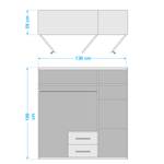 Drehtürenschrank Cindy Breite: 139 cm