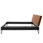 Lit simple Boston I Anthracite / Cuivre - Largeur : 145 cm - Forme en U