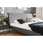 Lit simple Boston I Anthracite / Gris - Largeur : 145 cm - Forme en U