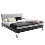 Einzelbett Boston III Anthrazit / Hellgrau - Breite: 187 cm - U-Form