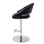 Chaise de bar Elburn Imitation cuir / Acier inoxydable - Noir