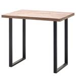 Table haute Carver Chêne blanchi - 120 x 80 cm - Noir