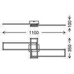 LED-Deckenleuchte  Frame Polycarbonat / Eisen - 1-flammig